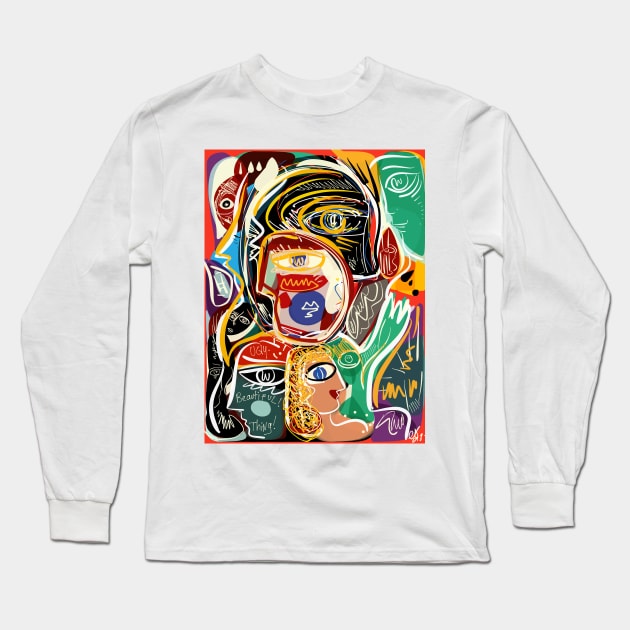 Ugly Beautiful Street Art Graffiti Long Sleeve T-Shirt by signorino